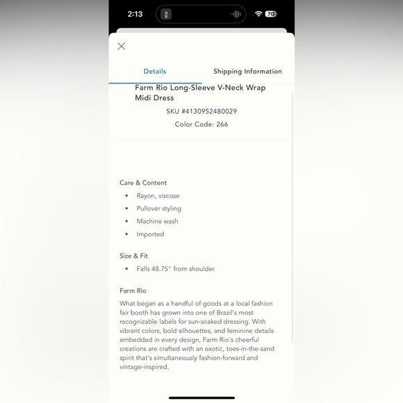 NWT Farm Rio Wrap Midi Dress - Picture 9 of 10